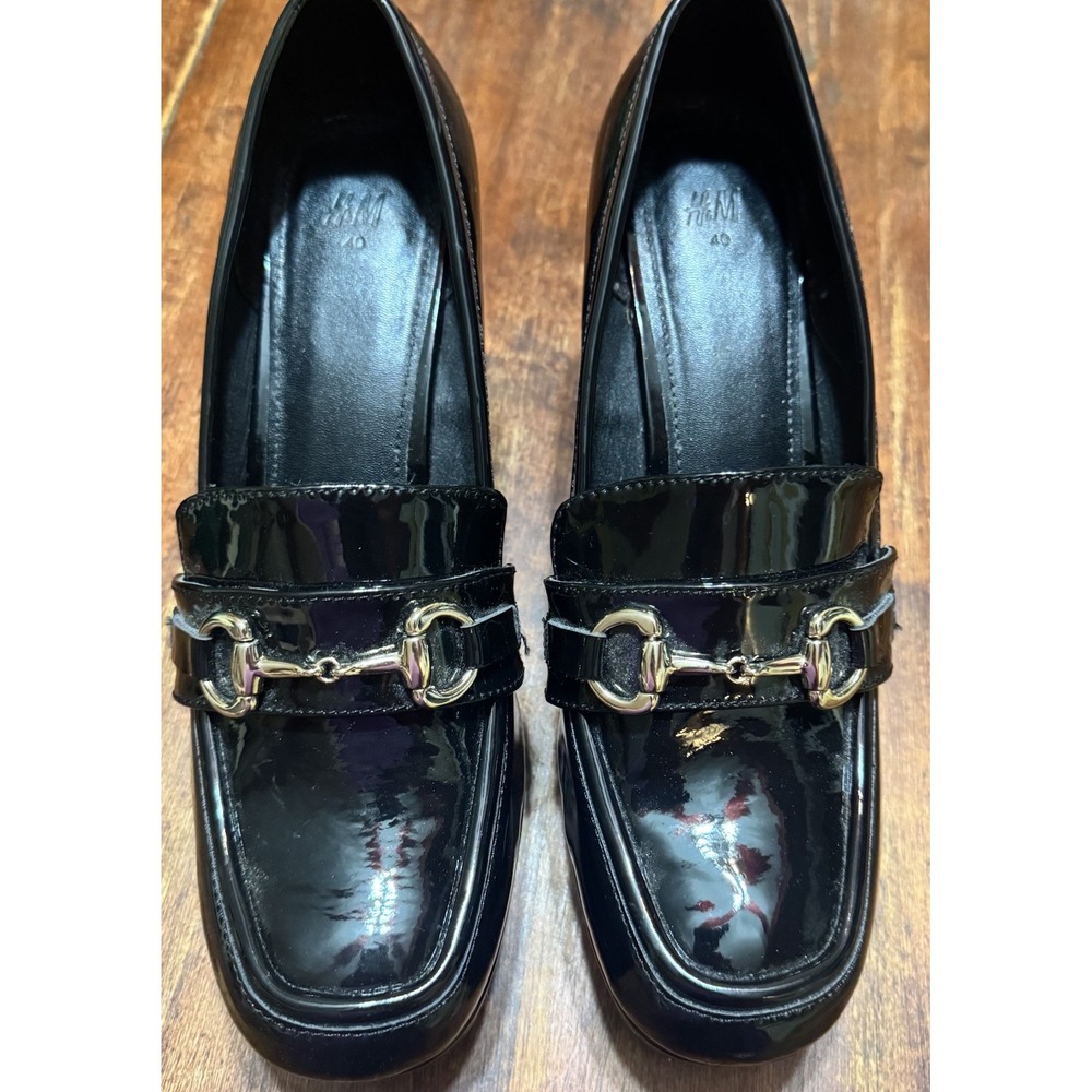 H&M‎ Block Heeled Loafers size EU 40 Women's US Size 9